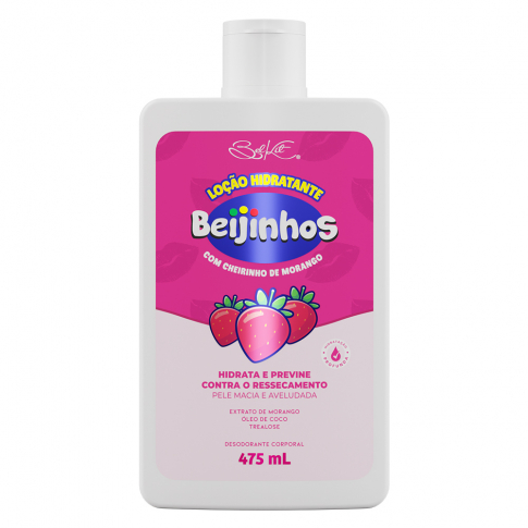 Loção Hidratante Beijinhos Morango (475 ml)