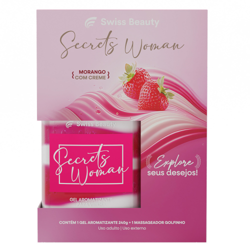 Kit Secret's Toy (Gel Beijável Morango + Vibra)