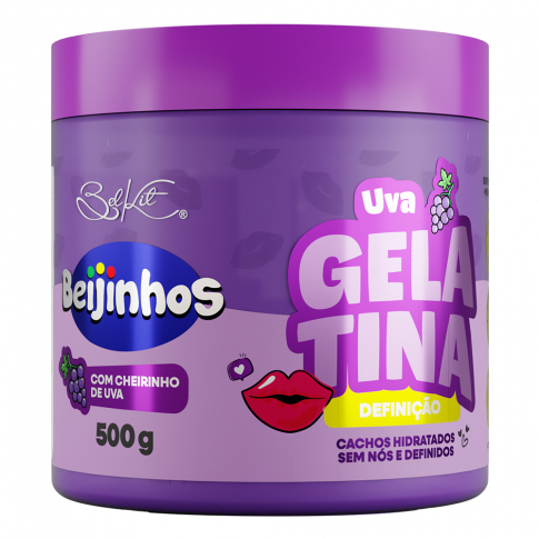 Gelatina Capilar Beijinhos Uva 500g