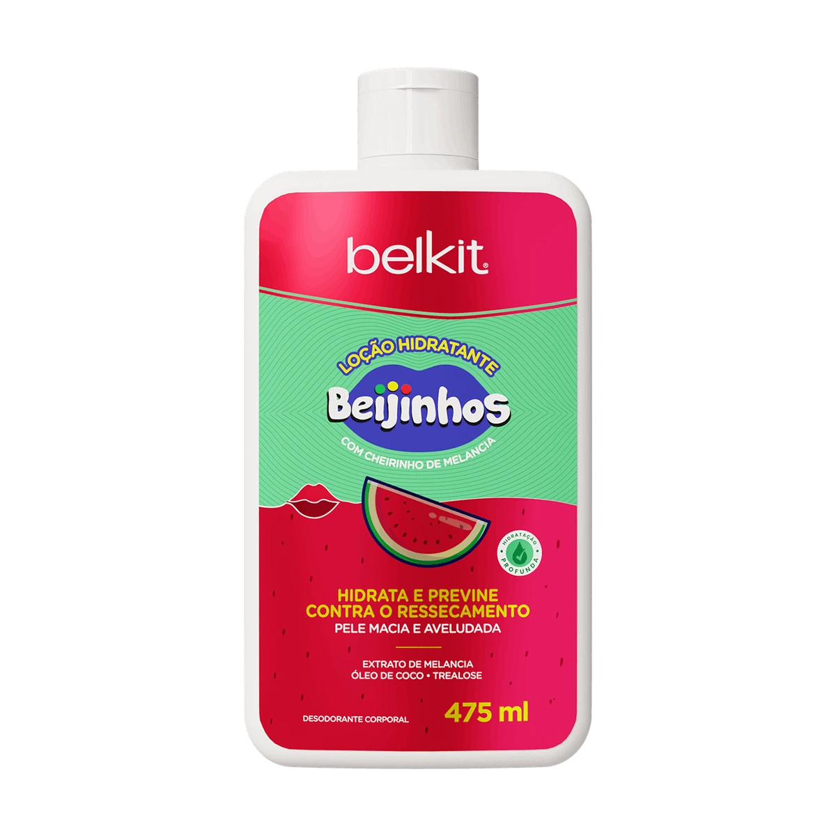 Loção Hidratante Beijinhos Melancia 475 ml Belkit