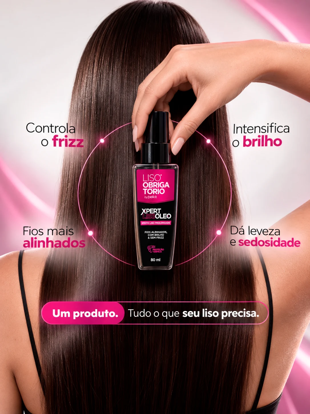 Óleo Xpert Liss Liso Obrigatório 80 ml com os benefícios oficiais da campanha